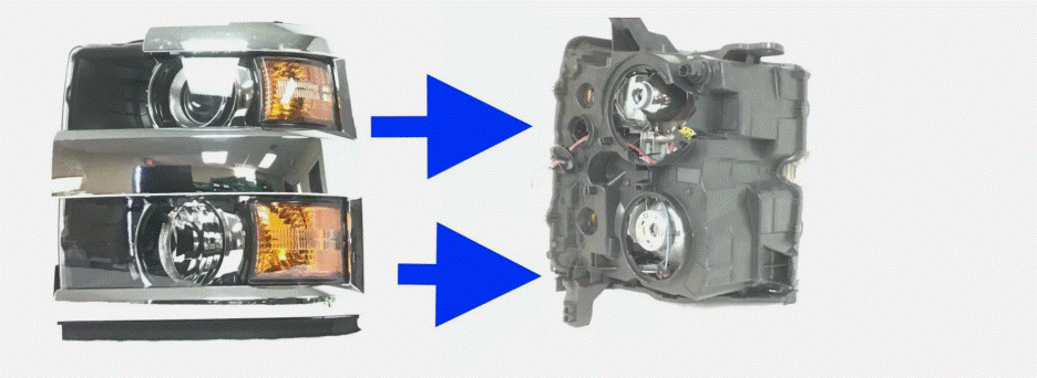 2015 2016 2017 2018 2019 Chevrolet Silverado 2500-3500HD Left Side Halogen Headlight Broke 84388592