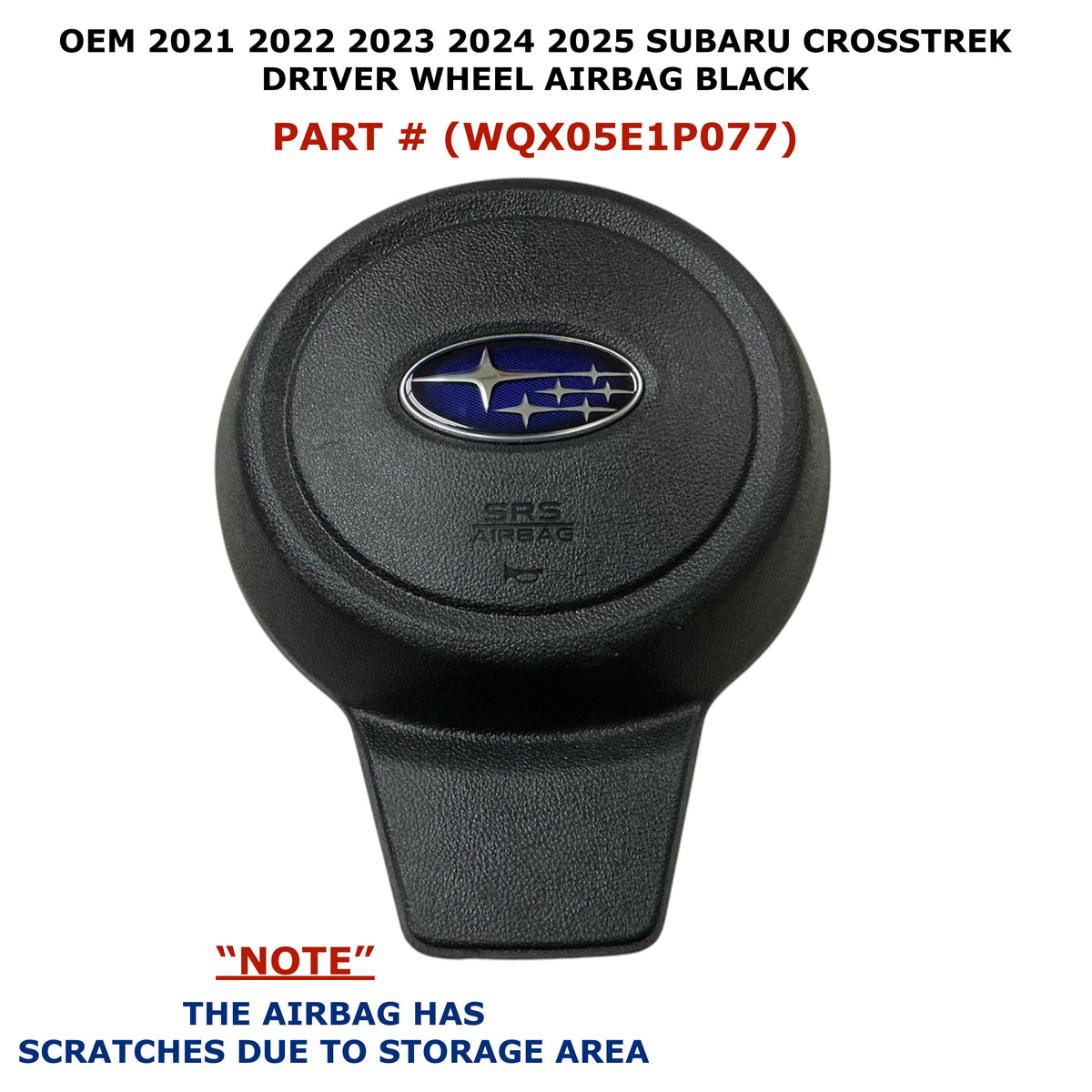 2021-2025 Subaru Crosstrek Driver Wheel Airbag OEM Black WQX05E1P077, photo 1