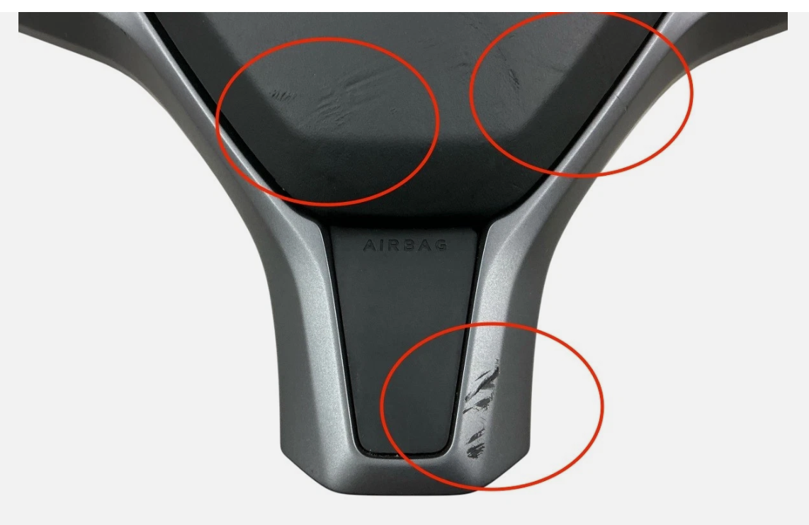 2012-2021 OEM Tesla Model S Model X Driver Wheel Airbag Black Leather 1456163-31-A, photo 3