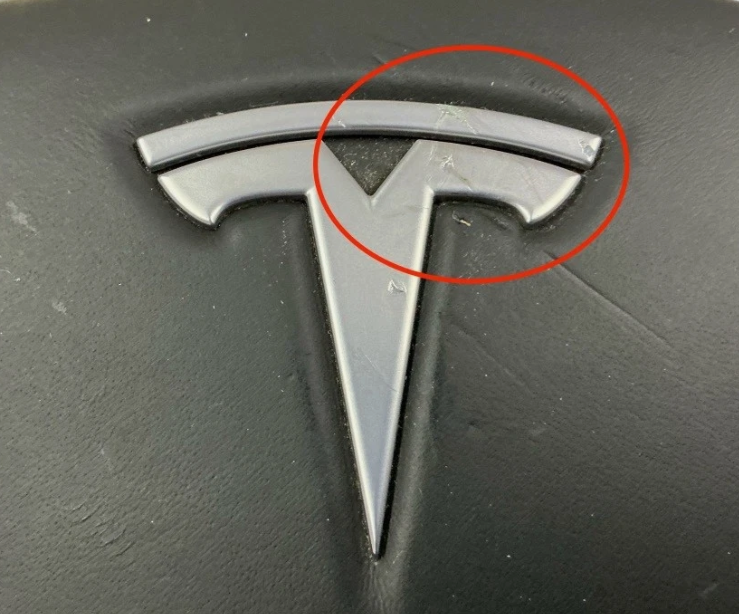 2012-2021 OEM Tesla Model S Model X Driver Wheel Airbag Black Leather 1456163-31-A, photo 5