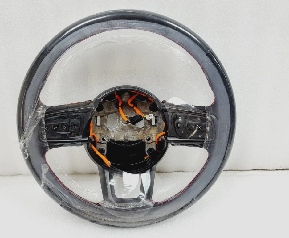 2018-2026 Jeep Wrangler JL Gladiator JT Steering Wheel w/Red Stitching 7ER751R3AD, photo 1