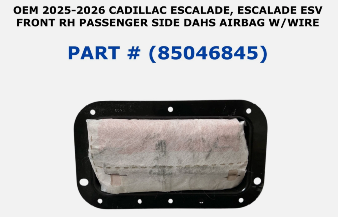 2025-2026 OEM Cadillac Escalade Escalade ESV Right Side Dash Airbag W/Wire 85046845, photo 2