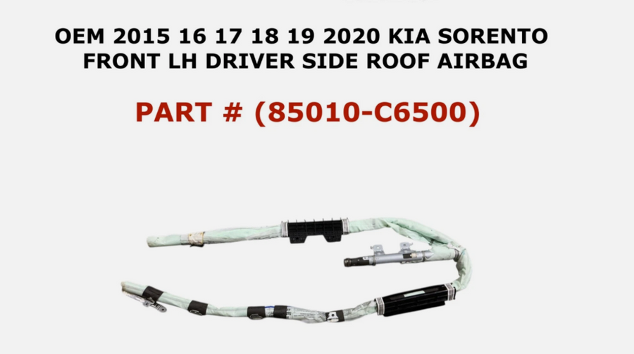 2016-2020 OEM KIA Sorento Left Side Roof Airbag 85010-C6500