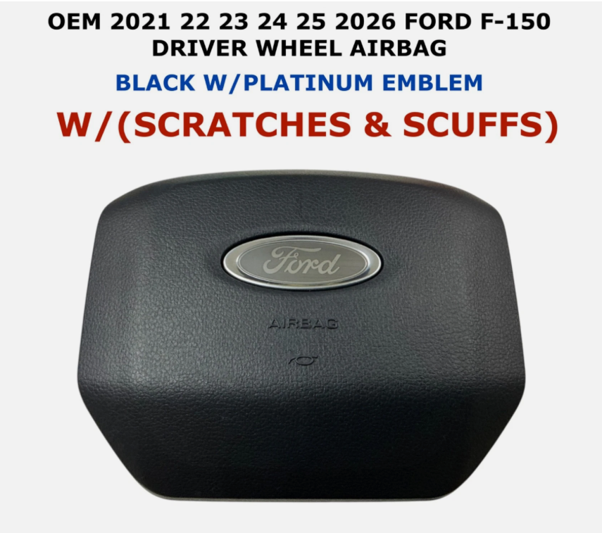 2021-2026 OEM Ford F-150 Driver Side Steering Wheel Airbag Black NL3-B15043B13-DE, photo 1