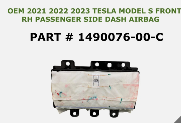 2021-2023 OEM Tesla Model S Right Side Dash Airbag 1490076-00-C, photo 2
