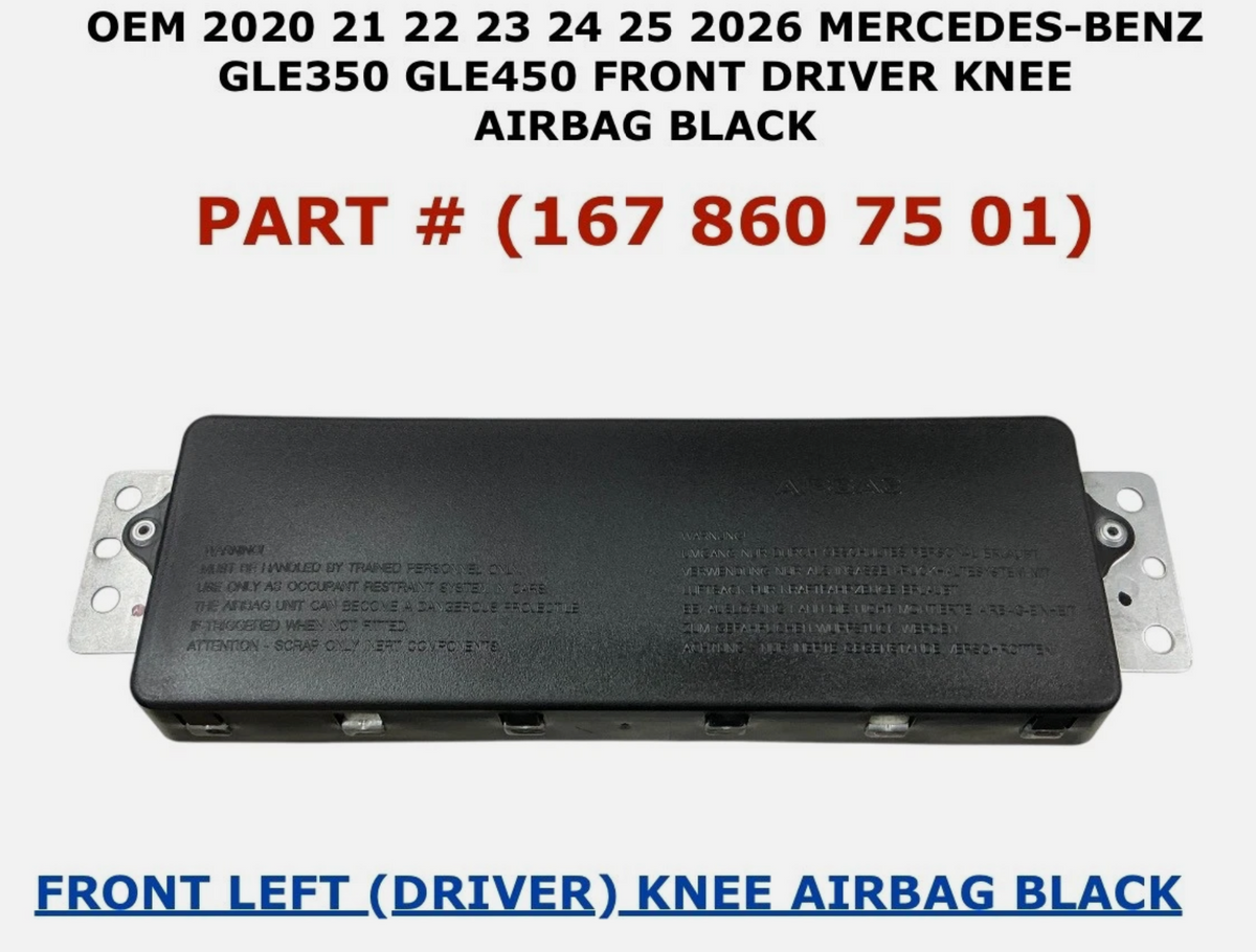 2020-2026 OEM Mercedes-Benz GLE350 450 Driver Knee Airbag Black 167-860-75-01, photo 1