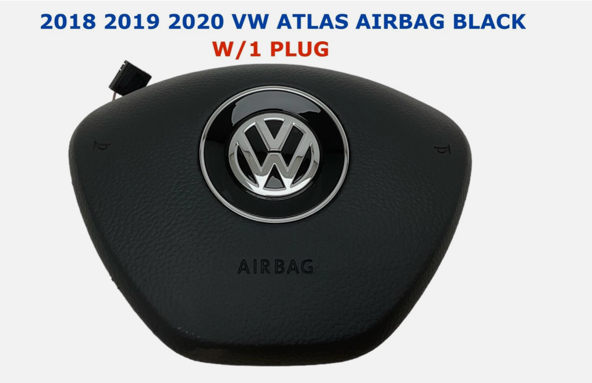 2018-2020 OEM Volkswagen Atlas Driver Wheel Airbag Black W/1 Plug 2G0.880.201.Q, photo 1