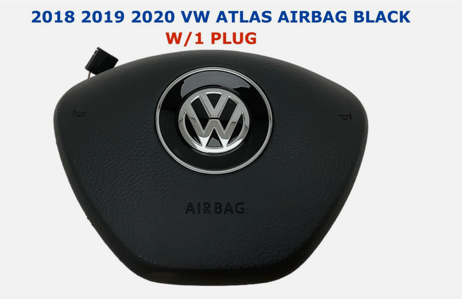 2018-2020 OEM Volkswagen Atlas Driver Wheel Airbag Black W/1 Plug 2G0.880.201.Q