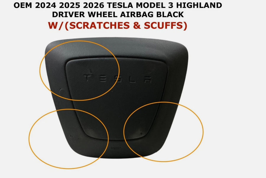 2024-2026 Tesla Model 3 Highland Driver Wheel Airbag Black 1735351-00-E