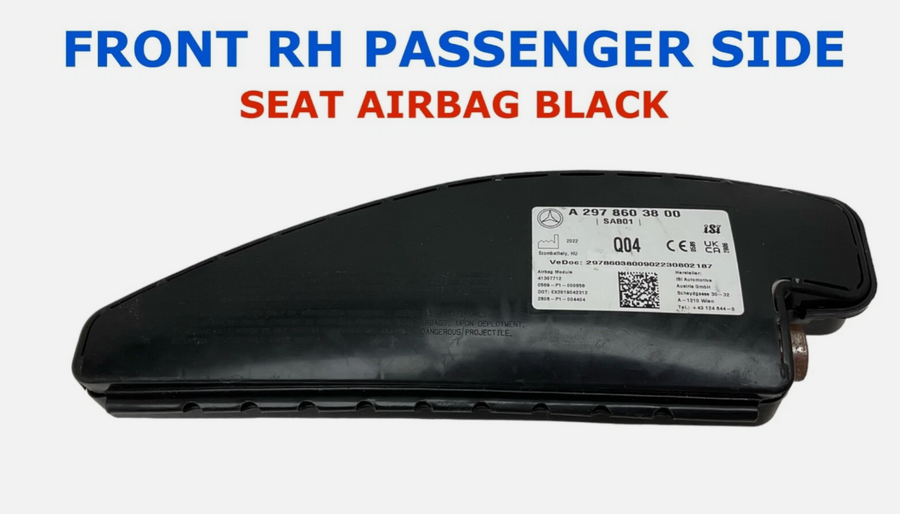 2022-2023 OEM Mercedes-Benz EQS 450 Front Right Side Seat Airbag Black A2978603800