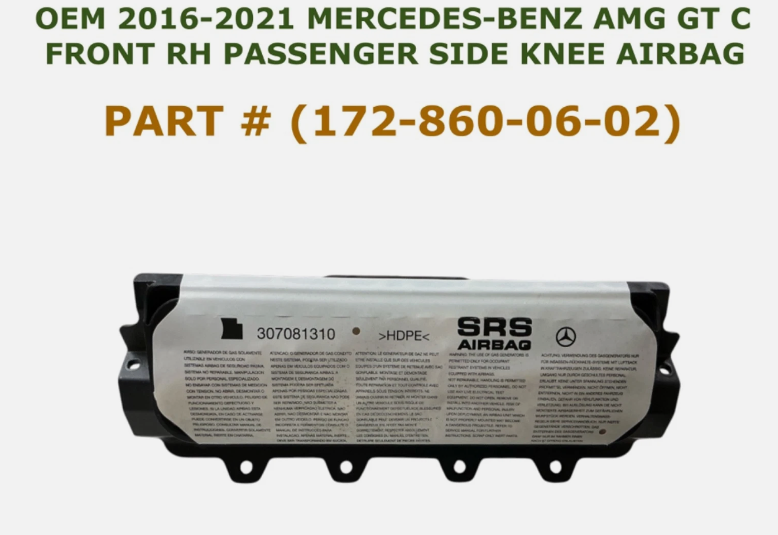 2016-2021 Mercedes-Benz AMG GT C Right Side Knee Airbag 1728600602, photo 1