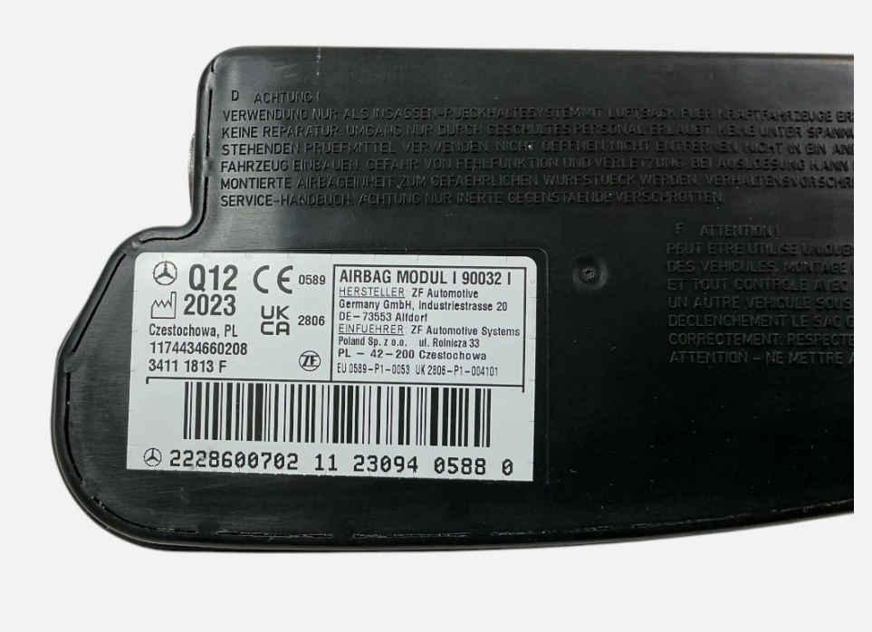2016-2023 Mercedes-Benz Metris Right Side Seat Airbag 222-860-07-02, photo 2
