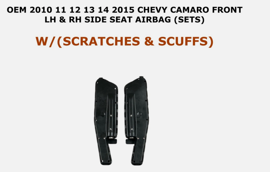 2010-2015 Chevy Camaro LH & RH Seat Airbag Black sets 22821927 & 22821928