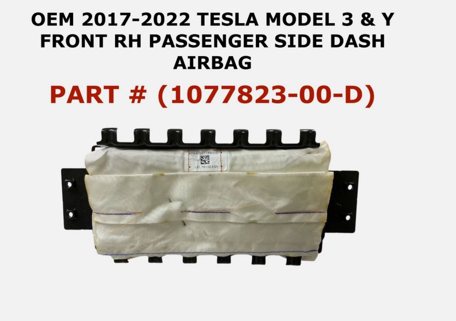 2017-2022 Tesla Model 3 & Y Right Side Dash Airbag 1077823-00-D