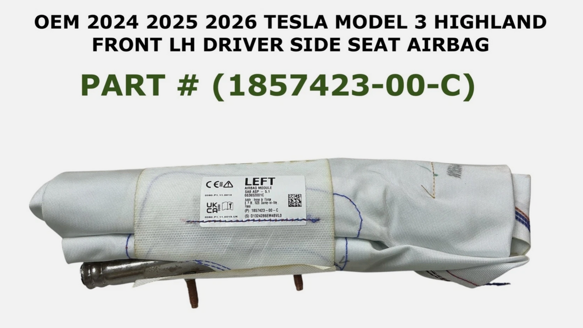 2024-2026 Tesla Model 3 HIGHLAND Left Side Seat Airbag 1857423-00-C, photo 1