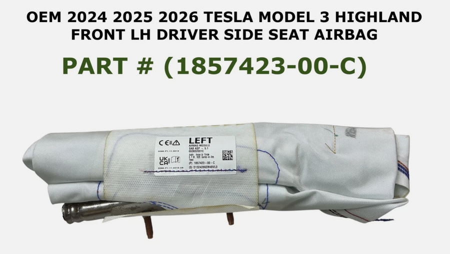 2024-2026 Tesla Model 3 HIGHLAND Left Side Seat Airbag 1857423-00-C