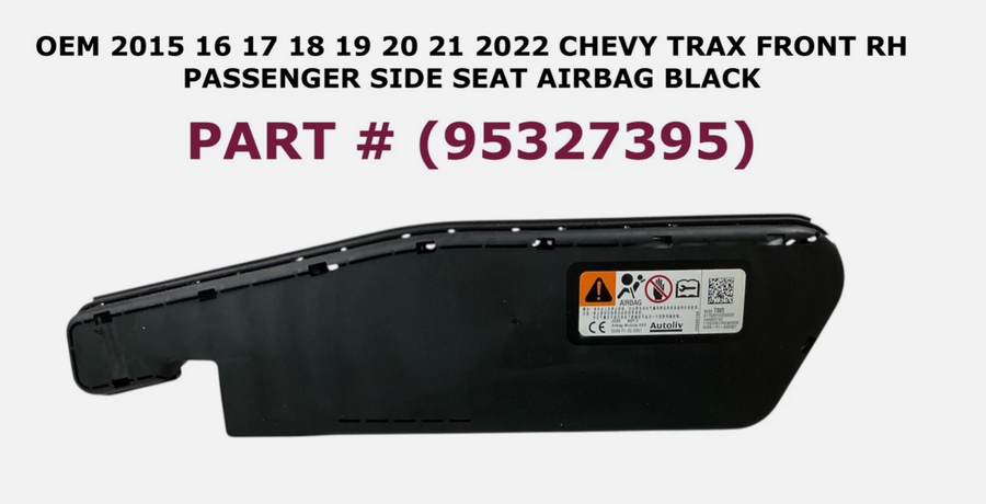 2015-2022 OEM Chevrolet Trax Front Right Side Seat Airbag Black 95327395