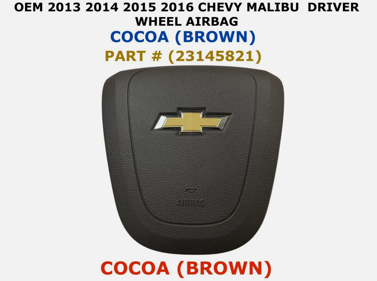 2013-2016 OEM Chevy Malibu Driver Wheel Airbag Brown COCOA 23145821, photo 1