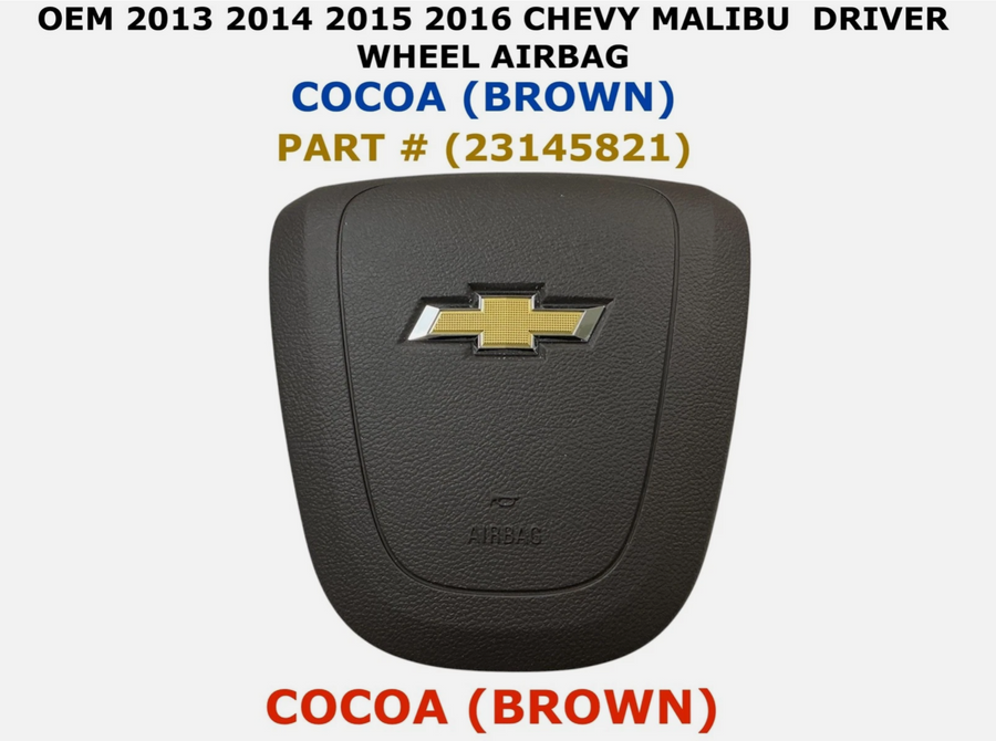 2013-2016 OEM Chevy Malibu Driver Wheel Airbag Brown COCOA 23145821