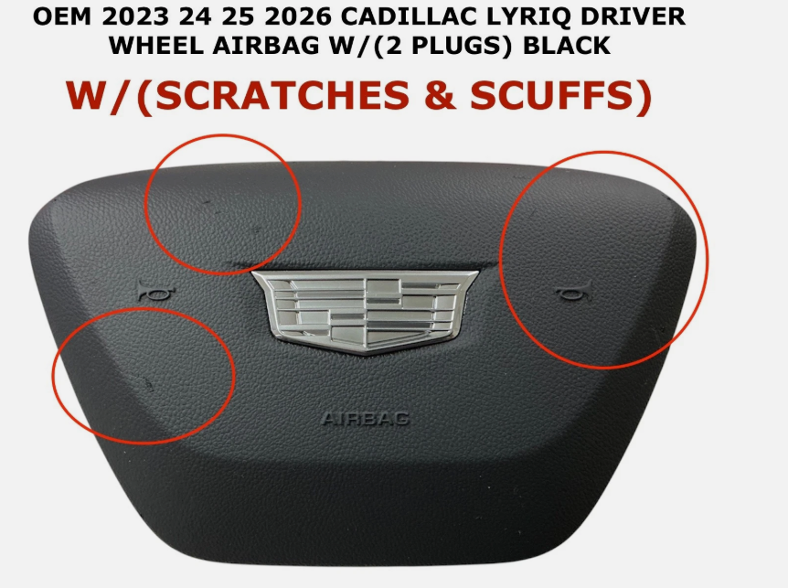 2023-2026 Cadillac Lyriq Driver Wheel Airbag W/2Plugs Black 86808935, photo 1