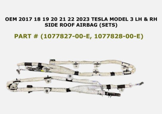 2024-2026 OEM Toyota Grand Highlander LH & RH Side Roof Airbag 62170‑0E170 62180‑0E170