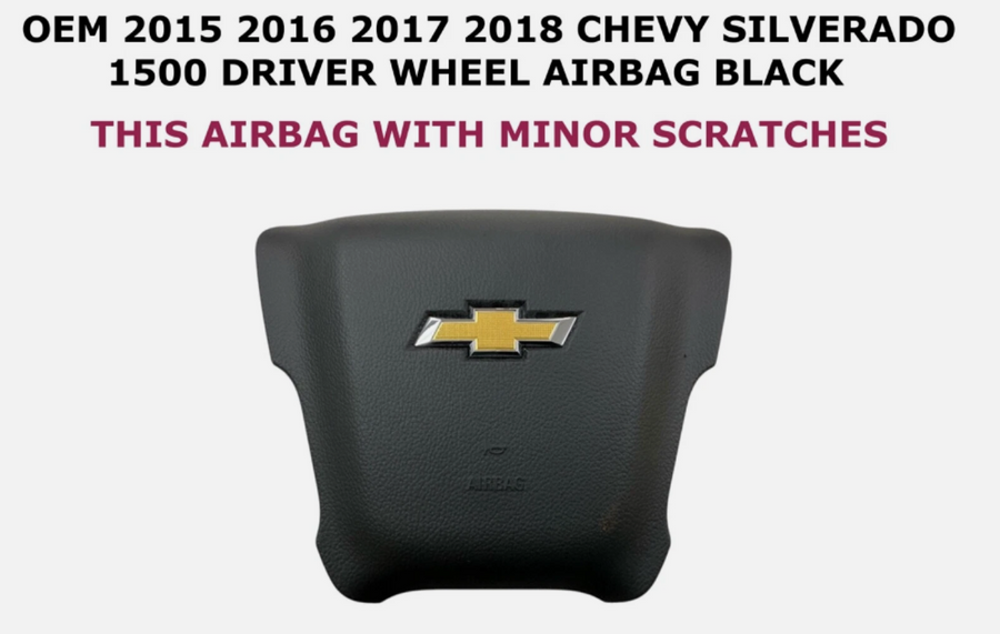 2015-2018 Chevrolet Silverado 1500 Driver Wheel Airbag Black 84057084