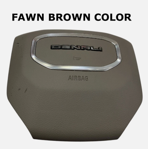 2021-2023 GMC Yukon DENALI Driver Wheel Airbag Fawn Brown 84823472, photo 1