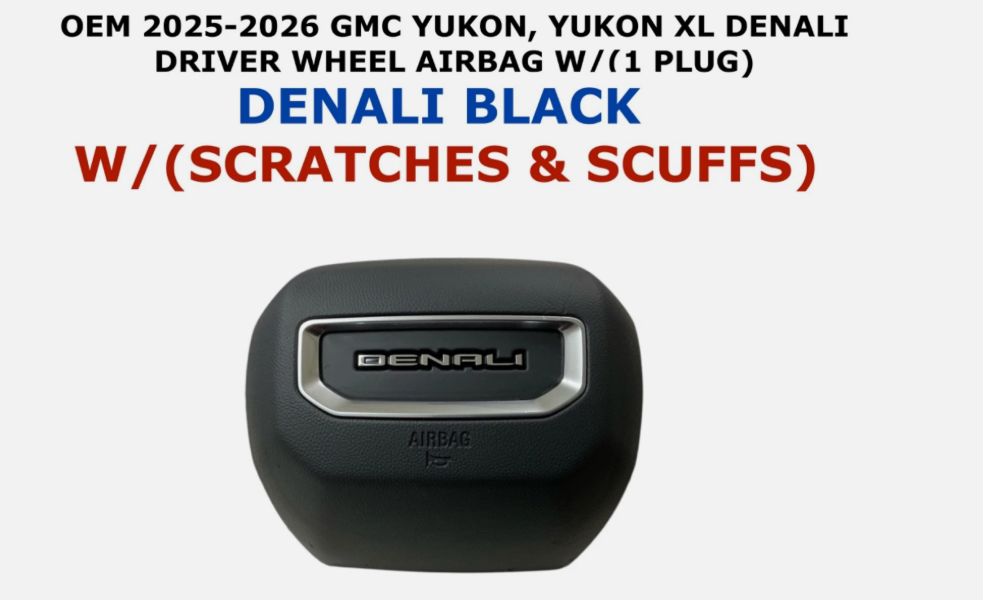 2025-2026 GMC Yukon Denali Driver Wheel Airbag Black W/1 Plug 85024807, photo 1