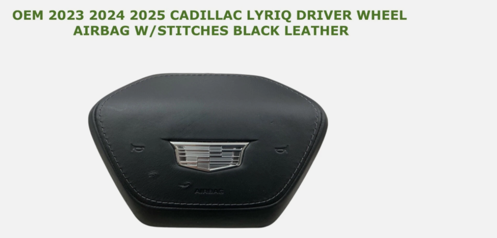 2023-2025 Cadillac Lyriq Driver Wheel Airbag W/Stitches Black 86808937, photo 1