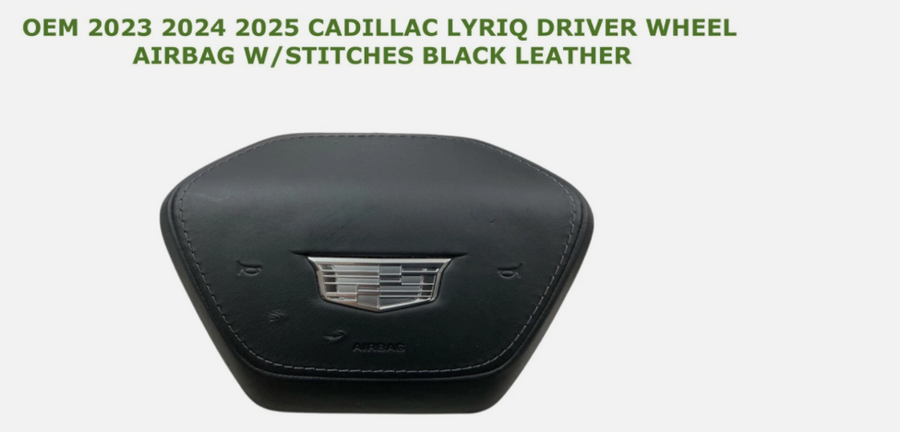 2023-2025 Cadillac Lyriq Driver Wheel Airbag W/Stitches Black 86808937