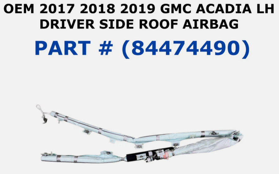 2017-2019 GMC Acadia Left Side Roof Airbag OEM 84414490