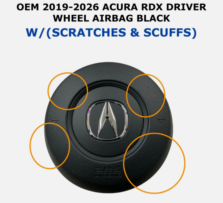 2019-2026 Acura RDX Driver Wheel Airbag OEM Black 77810-TJB-A81ZA, photo 1