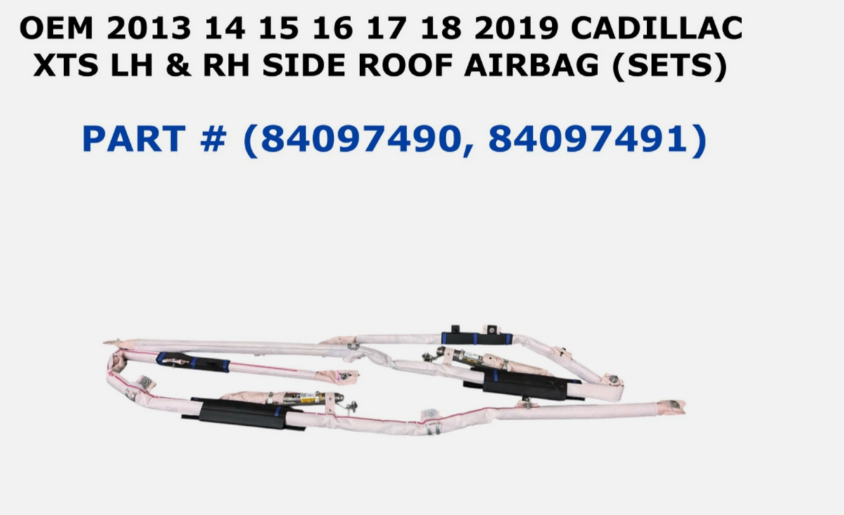 2013-2019 Cadillac XTS LH & RH Side Roof Airbag Sets OEM 84097490 84097491, photo 1