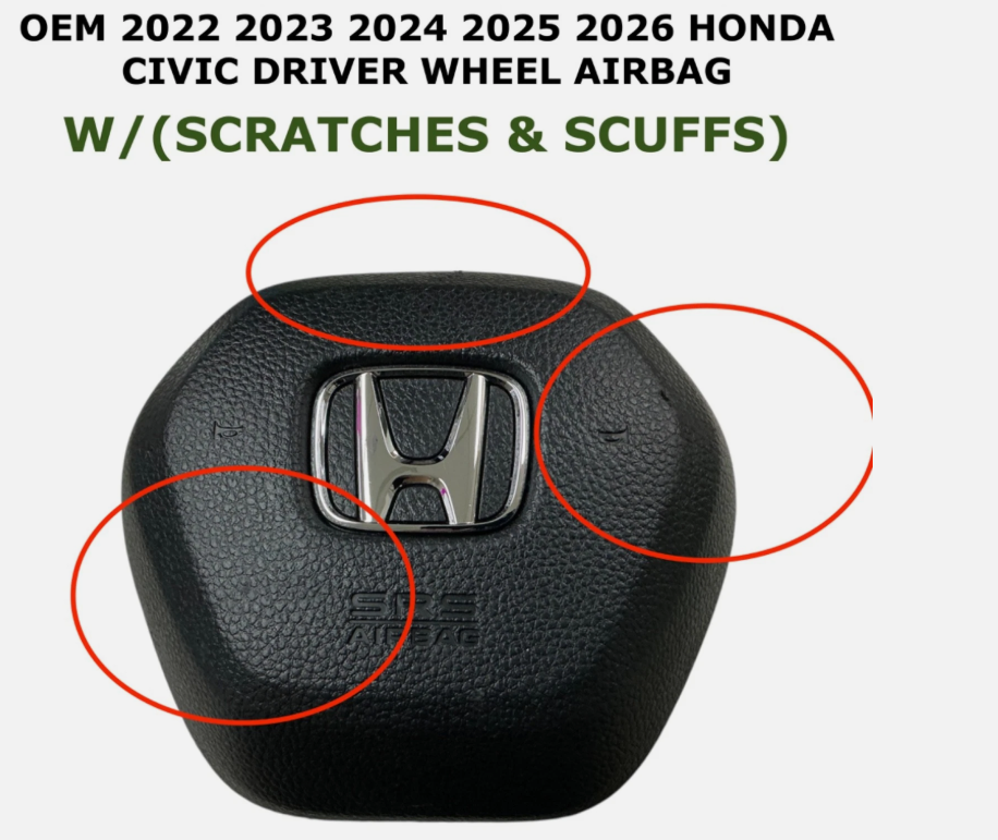 2022-2026 Honda Civic Driver Wheel Airbag OEM Black 77800-T20-A811-M1, photo 1