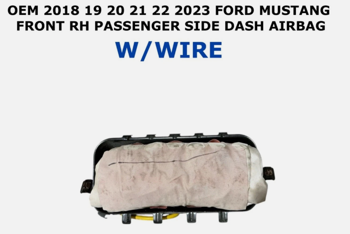 2018-2023 Ford Mustang Right Passenger Side Dash Airbag W/Wire OEM JR3B-R699D82-B, photo 1